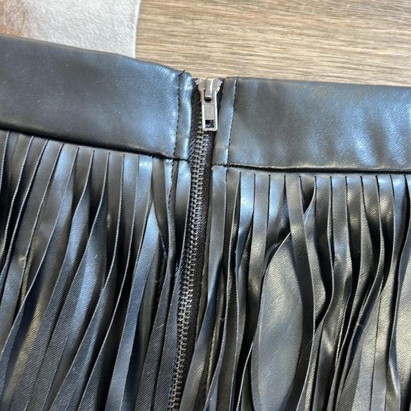 Leather Fringe Skirt - Picture 3 of 3